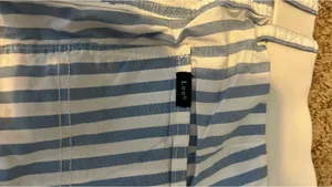 Blue Pinstripe Lee Mini Skirt thumbnail 5