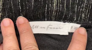 L black gold sparkle faux wrap dress thumbnail 8