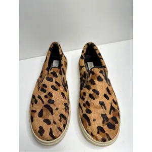 Steve Madden Sneakers Womens Size 7B Leather Upper Cow Hair Leopard Print‎ thumbnail 5