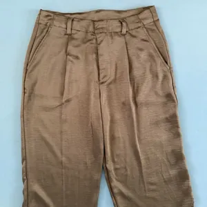 NWT GAP High Rise Pleated‎ Satin Trousers Cashmere Brown Wide Leg Pants thumbnail 4