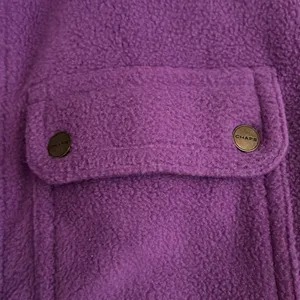 Chaps Size Small Purple &‎ Blue Fleece Vest Full-Zip with Pockets thumbnail 2
