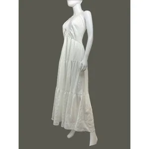 SHEIN Vcay Tiered Long White Maxi Resort Wear Dress‎ Size XL NWT thumbnail 4
