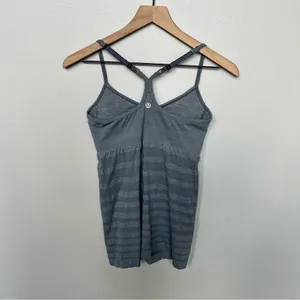 Lululemon Ebb & Flow Tank Heathered Dark Classic Sport Grey Size 6 Athletic Top thumbnail 7
