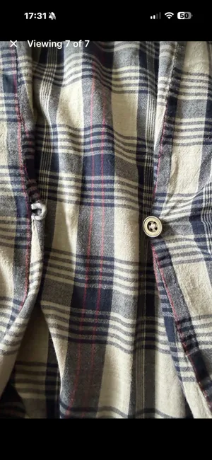 Plaid Embroidered Rose Tunic Shirt Size M High Low Button Front Boho thumbnail 7