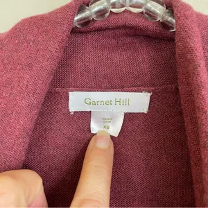 Garnet Hill Cotton-Cashmere Blend Fringed Rodeo Cardigan Size XS‎ Western Boho thumbnail 2