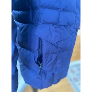 L.L.Bean Navy Down Fill Thigh Length Puffer Jacket thumbnail 3