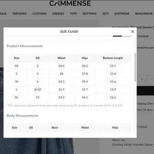 NWT Commense Asymmetric Pleated Denim Mini Skirt S thumbnail 8