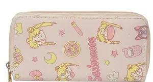 Sailor Moon Anime Pink‎ Character Full Zip Multi Card Wallet thumbnail 1