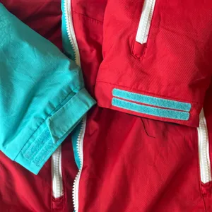 Rossignol Women XL Ski Jacket Red Teal Colorblock Hooded Winter Coat XL Gorpcore thumbnail 6
