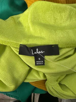 Lulu's Lime Green Twist-Knot Cowl Crop Top thumbnail 6