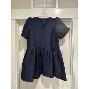 NWT TCEC Navy Blue Jacquard Mini Dress Sz Large Homecoming Wedding Cocktail thumbnail 2