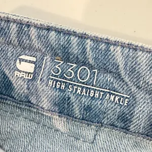 G Star Raw 3301 Jeans Size 28 Blue High Waist‎ Frayed Straight Crop Alternative thumbnail 7