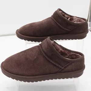 Cushionaire Slippers Women 8.5 Suede Memory Foam Mules Brown Faux Fur Excellent thumbnail 1