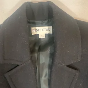 Pendleton Wool Coat Size Small Classic Black Merino Wool thumbnail 3