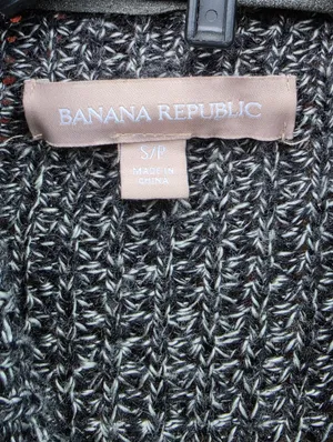 Banana Republic Tumbled Pebble Wool Blend Open Shawl Cardigan Size Small thumbnail 3