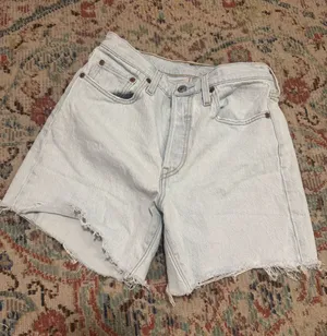 Light wash Bermuda style Levi’s 501 shorts thumbnail 1