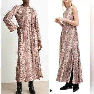 All Saints Susannah Cascade Maxi Dress Removable Sleeves Boho Floral US Size 0 thumbnail 2