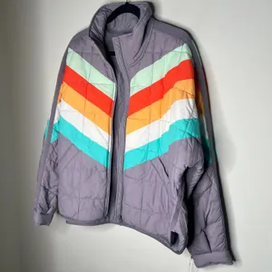 Free People Pipa Stripe Quilted Packable Puffer Jacket Size Large thumbnail 7