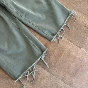 wilfred free raw hem green khaki ankle jeans wide leg thumbnail 4