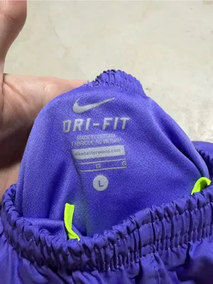 Nike Women's Purple and blue Running Shorts with Neon Trim large thumbnail 8