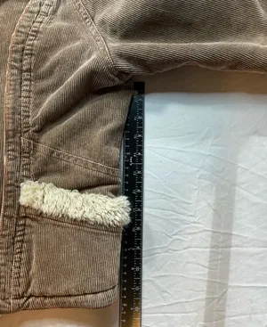 Big Chill Vintage Brown Corduroy Sherpa Collar Jacket Size L thumbnail 6