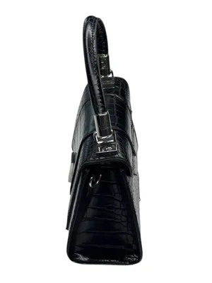 Aldo 𓆈 Vegan Croc Embossed Convertible Crossbody Top Handle Mini Bag 𓆈 Black 𓆈 thumbnail 8