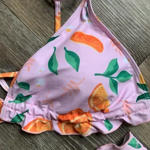 Pink Orange and Floral String Triangle Bikini XL thumbnail 3