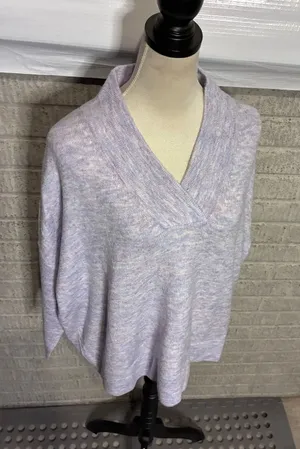 Stitchdrop Thistle Space Dye‎ Dolman Sleeve Crossover V-Neck Sweater Small NEW thumbnail 1