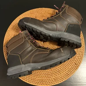 Wolverine Women's Brown‎ Leather Boots with Pink Accents composite toe size 9 thumbnail 5
