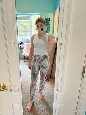 A New Day (Target) Brown Plaid Skinny Pants thumbnail 3