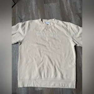 Hanes VTG Penn State Nittany Lions Sweatshirt Crewneck Embroidered Beige White Size L thumbnail 2