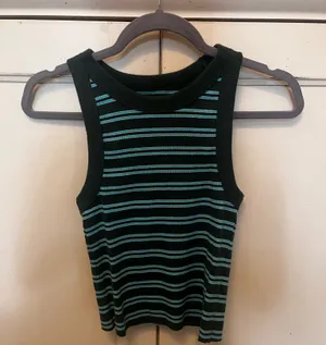 Aerie Green Striped Tank thumbnail 3