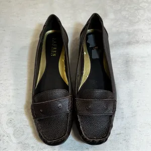Lauren Ralph Lauren Dark Brown Leather Loafers thumbnail 2
