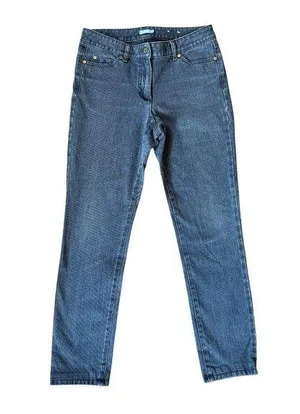 J. McLaughlin medium wash stretchy button zip five pocket skinny jeans size 4 thumbnail 1