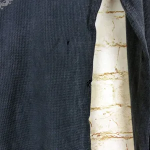 VTG Sinful Affliction Thermal Waffle Top Women M Black Destroyed Bird Tattoo Y2K thumbnail 7