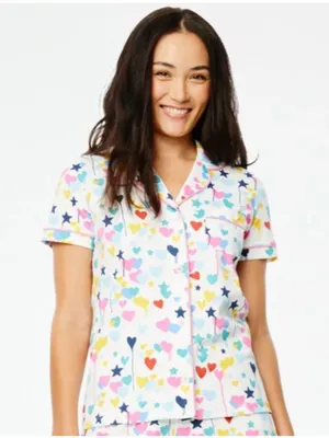 Roller Rabbit Kerri Rosenthal Starry Starry Love Polo Short Pajama set Med/Small thumbnail 2
