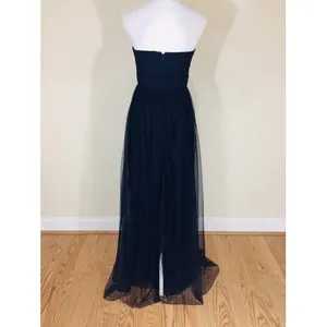 Donna Morgan Felicity Midnight Blue‎ Strapless Empire Waist Gown Dress Size 4 thumbnail 3