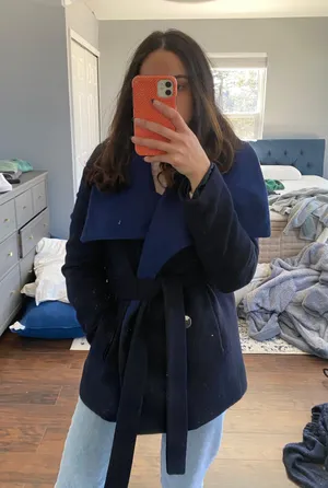 The Limited Two tone blue Wrap Dress Jacket thumbnail 1