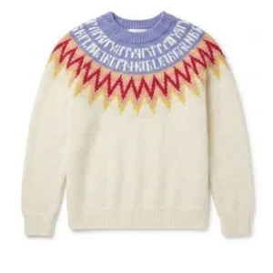 Zeagoo Women's Crewneck Pullover Sweater Long Sleeve Knit Cream S thumbnail 2