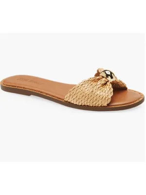 Steve Madden Women's Dipsy Raffia Slide Open Toe Sandals Size 6 thumbnail 3