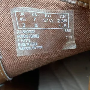 Old Money Clarks Clarkdale Dawn Tan Leather Chelsea Block Heel Ankle Boots 7M thumbnail 7