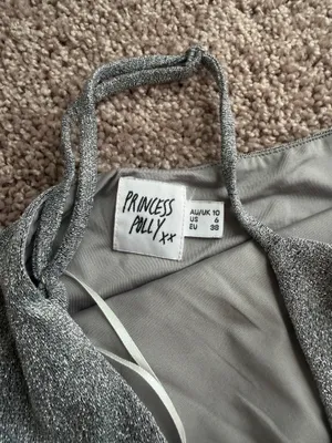 Princess Polly Gray Sparkly Mini Dress thumbnail 4