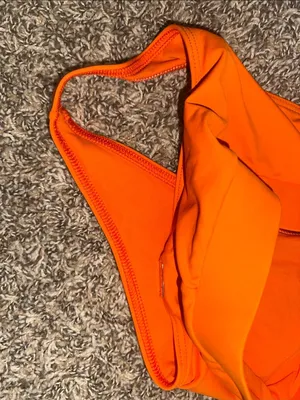 Urban Outfitters Pink and Orange Two-Piece Bikini Set‎ - Tropical Print Top thumbnail 6