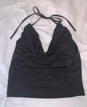 Forever 21 Black Cowl Neck Top thumbnail 1