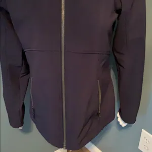 Marmot Navy Blue Jacket with Faux Fur Hood size MD thumbnail 2