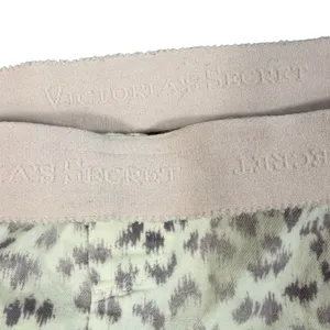 Victoria's Secret Sleep Shorts Womens M Pink Animal Print Pom Trim Lounge Cotton thumbnail 8