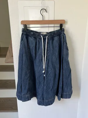 Free People We The Free Distant Lover Culotte Jeans Shorts in Long Distance NWT thumbnail 4