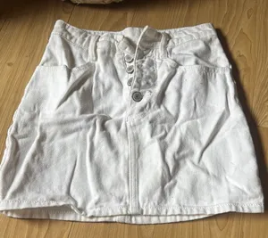 J. Galt White Button-Up Skirt thumbnail 1