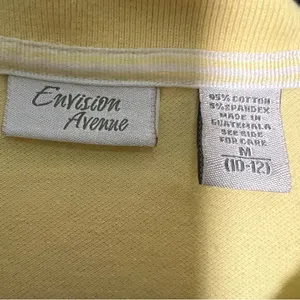 Butter Yellow‎ 3/4 button up Long Sleeve Henley Summer Top size Medium timeless thumbnail 3