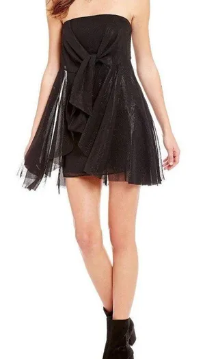 New Free People Good For You Black Strapless Dress Size 0 Mini thumbnail 1